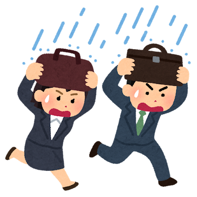 雨降っているかどうか？水たまりや傘をさしている人を見て判断するのが吉？！中から見た外の様子の予想は当てにならないかも？